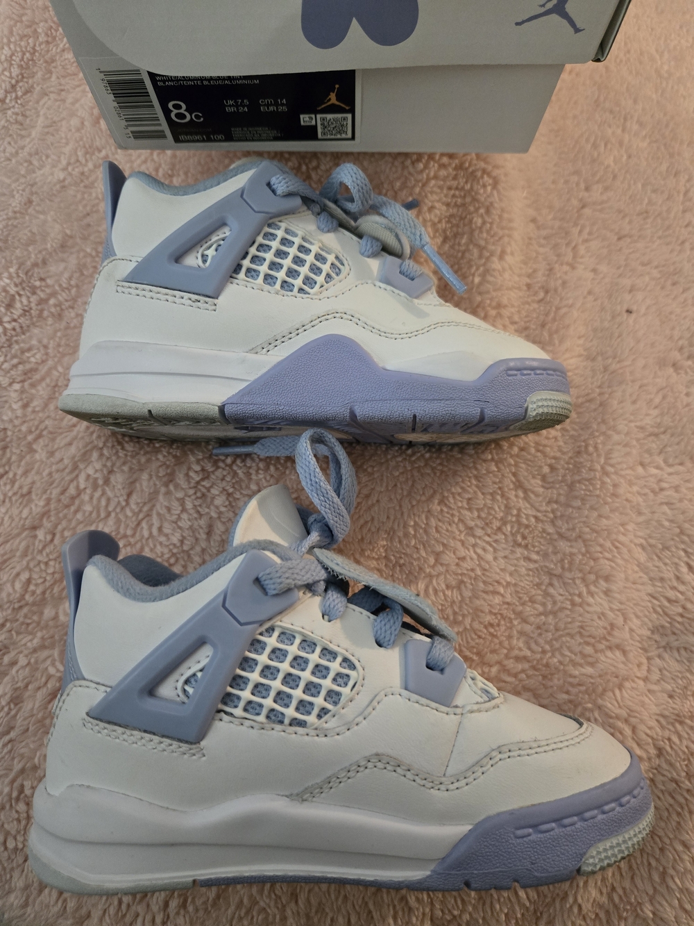 Jordan 4 Retro "Aluminum" Toddler Girls' Shoe